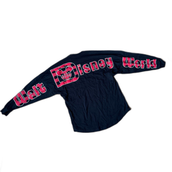 Walt Disney World Spirit Jersey Holiday Black Red Buffalo Plaid Size Small - Picture 2 of 6